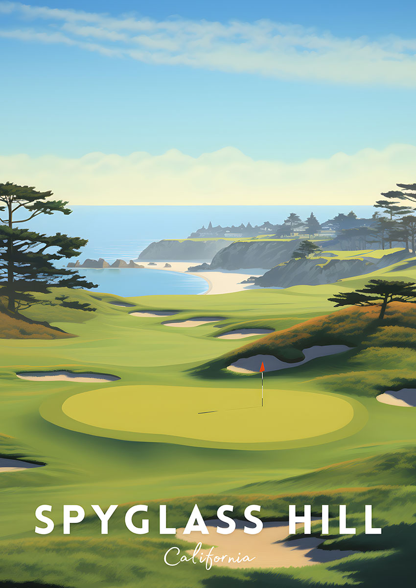 Spyglass Hill Golf Course Landscape Canvas Print & Poster Wall Art - AI PRINT LAB